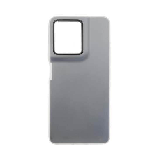 Capa Duro de Silicone Transparente para Motorala Moto G75 5G Preto